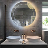 Espejo LED Redondo | Botones táctiles | Función antivaho | Temperatura de color ajustable - Reyze Seria Good Vibes Model 7